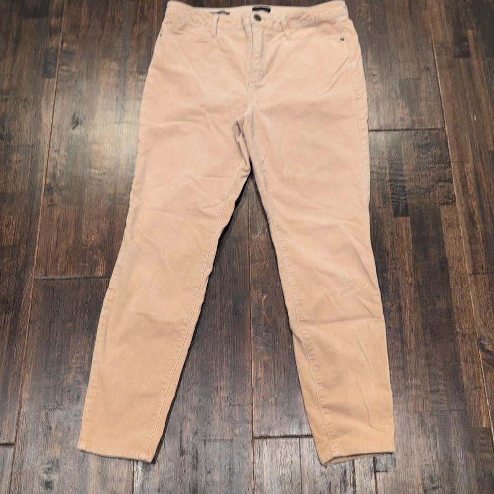 Talbots Corduroy Jegging Pants Womens 10‎ 32x28 Tan Stretch Slim Cotton Blend